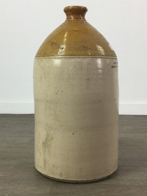 Lot 530 - A LARGE STONEWARE SPIRIT FLASK