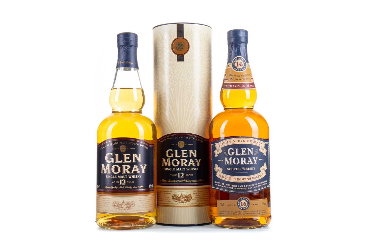 Lot 94 - GLEN MORAY 16 YEAR OLD WINE MELLOWED AND GLEN MORAY 12 YEAR OLD