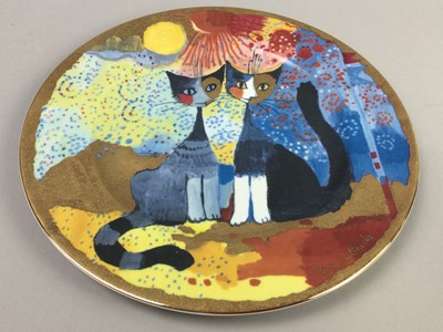 Lot 542 - A PRINT AND TWO CERAMIC PIECES BY ROSINA WACHTMEISTER