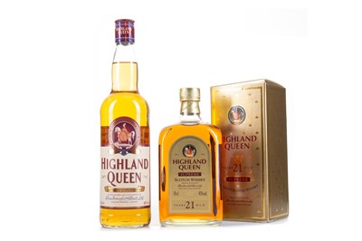 Lot 138 - HIGHLAND QUEEN 21 YEAR OLD SUPREME 75CL AND HIGHLAND QUEEN FINEST
