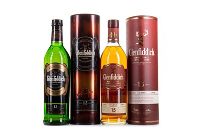 Lot 156 - GLENFIDDICH 15 YEAR OLD SOLERA RESERVE AND GLENFIDDICH 12 YEAR OLD SPECIAL RESERVE