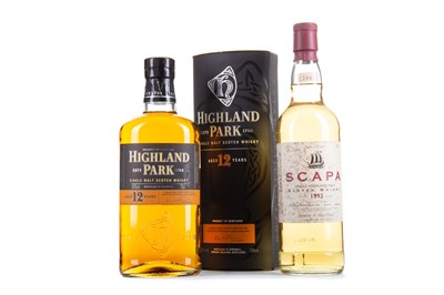 Lot 175 - HIGHLAND PARK 12 YEAR OLD AND SCAPA 1993 GORDON & MACPHAIL
