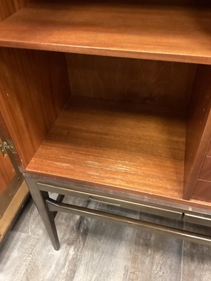 Lot 314 - A MID-20TH CENTURY TEAK DRINKS/RECORD CABINET