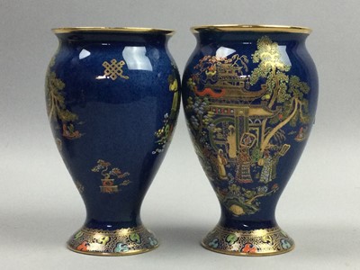 Lot 577 - A PAIR OF CARLTON WARE BALUSTER VASES AND OTHER CERAMICS