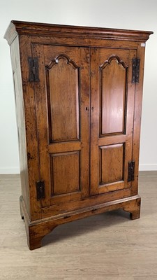 Lot 698A - AN 18TH CENTURY AND LATER OAK FREESTANDING CUPBOARD