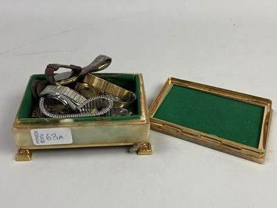 Lot 63 - A LOT OF VARIOUS WRIST WATCHES, COINS AND OTHER ITEMS