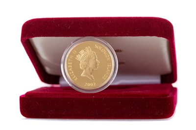Lot 71 - A SOLOMAN ISLANDS GOLD PROOF FIVE DOLLAR COIN