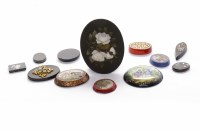 Lot 1039 - COLLECTION OF VICTORIAN MICROMOSAIC , PIETRA...
