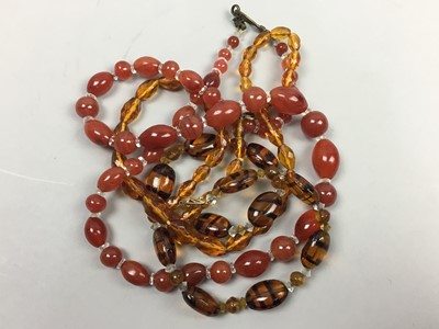 Lot 56 - A LOT OF THREE SETS OF BEADS
