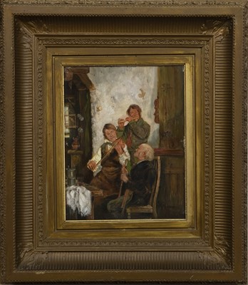 Lot 396 - THE THREE PIECE BAND, AN OIL