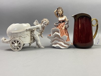 Lot 279 - A CONTINENTAL FIGURE GROUP AND OTHER CERAMICS
