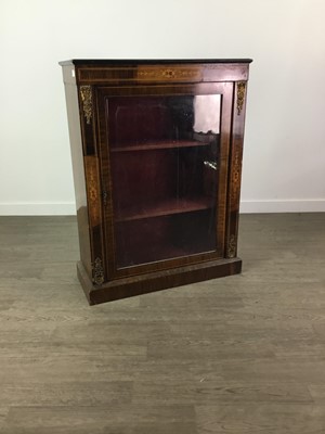 Lot 810A - A VICTORIAN WALNUT AND MARQUETRY PIER CABINET