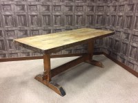 Lot 1055 - LATE VICTORIAN PINE FARMHOUSE REFECTORY-STYLE...