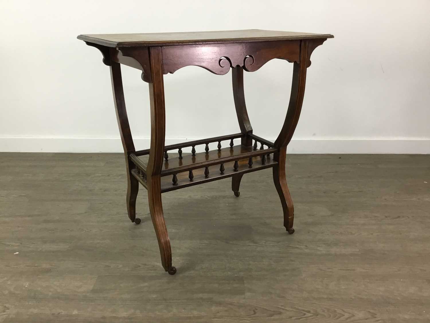 Lot 211 - A VICTORIAN WALNUT OCCASIONAL TABLE
