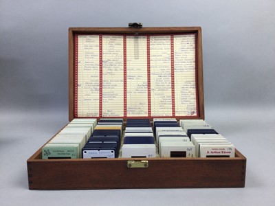 Lot 234 - A COLLECTION OF PHOTOGRAPHIC SLIDES, SLIDE VIEWER AND TINS