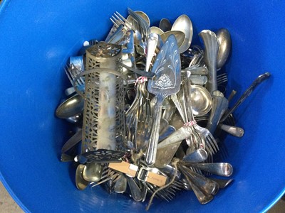 Lot 250 - A COLLECTION OF LOOSE PLATED CUTLERY