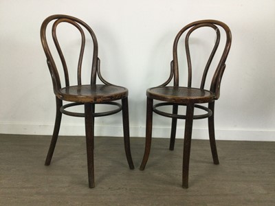 Lot 320 - A SET OF EIGHT BENTWOOD CAFE CHAIRS BY MICHAEL THONET