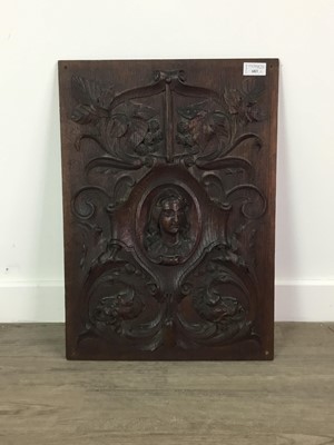 Lot 683 - A PAIR OF 19TH CENTURY RELIEF CARVED OAK PANELS