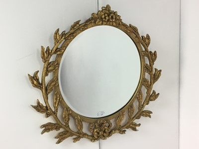 Lot 679 - A REPRODUCTION GILT FRAMED WALL MIRROR
