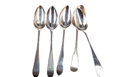 Lot 89 - ELEVEN 19TH CENTURY SILVER TABLE SPOONS