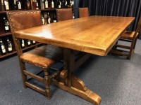Lot 1077 - OAK REFECTORY DINING TABLE OF 17TH CENTURY...