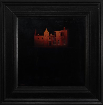 Lot 28 - CROSBIE TOWER, WEST KILBRIDE, AN ACRYLIC BY MICHAEL DURNING