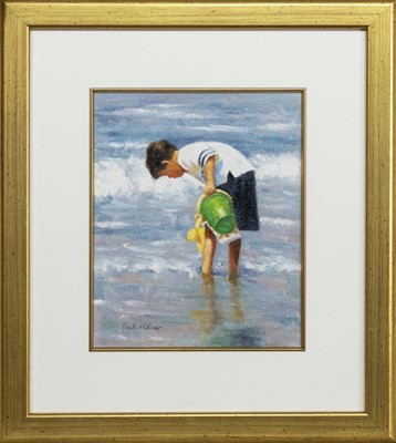 Lot 95 - THE GREEN BUCKET, AN OIL BY PAUL MILNER