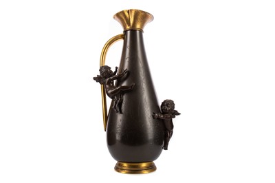 Lot 346 - A LATE 19TH CENTURY FRENCH BRONZE AND GILT METAL EWER