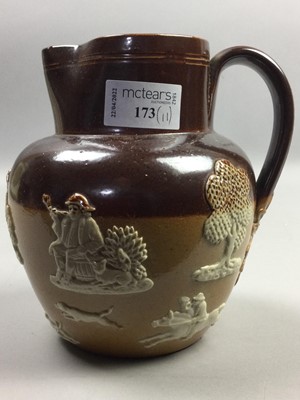 Lot 173 - A LOT OF SEVEN DOULTON STONEWARE HARVEST JUGS AND OTHER CERAMICS