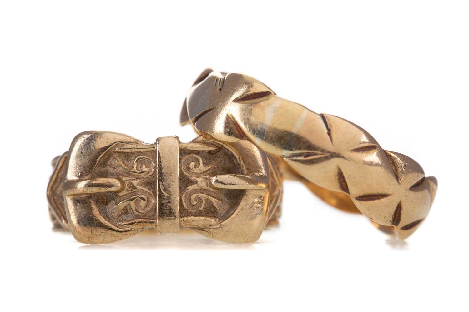 Lot 1249 - TWO GOLD RINGS