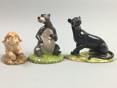 Lot 86 - A GROUP OF SEVEN ROYAL DOULTON DISNEY SHOWCASE COLLECTION 'THE JUNGLE BOOK' FIGURES