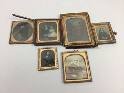 Lot 159 - A GROUP OF VICTORIAN AMBROTYPE PHOTOGRAPHS