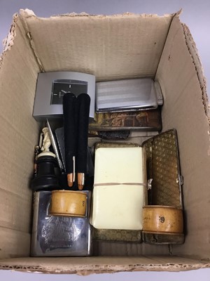 Lot 158 - A LOT OF STATIONERY, CIGARETTE CASES AND OTHER ITEMS