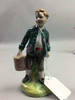 Lot 147 - A ROYAL WORCESTER FIGURE OF 'JESTER' ALONG WITH OTHER FIGURES