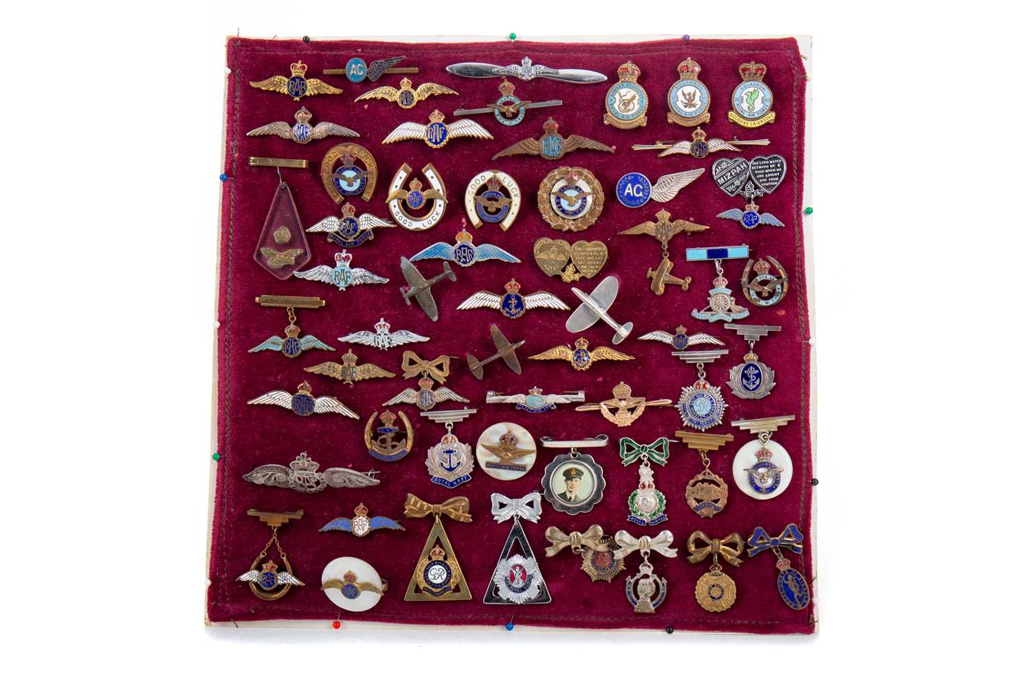 Lot 427 - A BOARD OF SWEETHEART BROOCHES