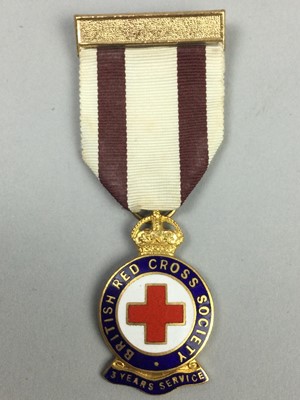 Lot 151 - A COLLECTION OF BRITISH RED CROSS SOCIETY MEDALS, BADGES AND SHOULDER TITLES