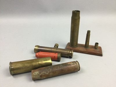 Lot 391 - A GROUP OF ASSORTED DISPELLED AMMUNITION CASINGS