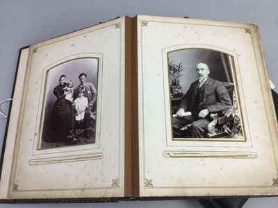 Lot 358 - A VICTORIAN PHOTOGRAPH ALBUM AND ANOTHER