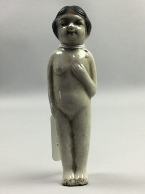 Lot 361 - A JAPANESE CERAMIC DOLL FIGURE AND OTHER ITEMS