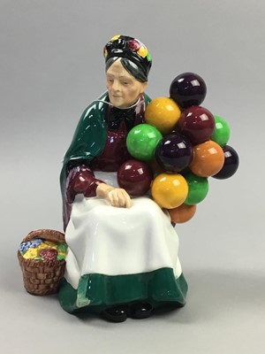 Lot 366 - A ROYAL DOULTON FIGURE OF 'THE OLD BALOON SELLER' ALONG WITH FOUR OTHER FIGURES
