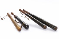 Lot 1153 - THREE VICTORIAN POLICEMEN'S TRUNCHEONS and a...