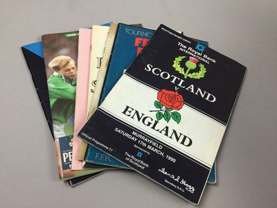 Lot 383 - A COLLECTION OF RUGBY PROGRAMMES