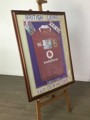 Lot 486 - A VAN DER MERWE SIGNED BRITISH LIONS JERSEY