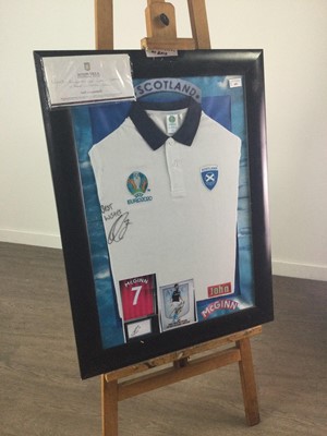 Lot 489 - A JOHN MCGINN SIGNED SCOTLAND TOP