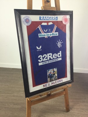 Lot 496 - A NEIL MCCANN SIGNED RANGERS JERSEY