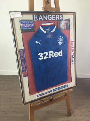 Lot 503 - A RANGERS CHAMPIONS 20/21 SIGNED JERSEY