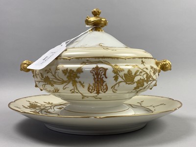 Lot 260 - A FRENCH ST. ETIENNE MONOGRAMMED SOUP TUREEN