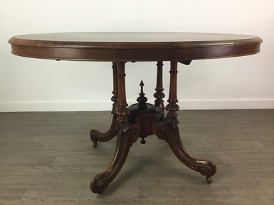 Lot 417 - A VICTORIAN SUPPER TABLE AND FOUR CHAIRS