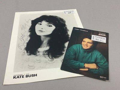 Lot 429 - A KATE BUSH AUTOGRAPH ALONG WITH ANOTHER AUTOGRAPH