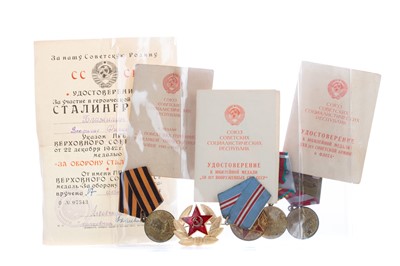 Lot 6 - A COLLECTION OF SOVIET MILITARY MEDALS